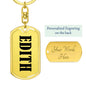 Edith v01 - Luxury Dog Tag Keychain