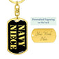 Navy Niece v2 - Luxury Dog Tag Keychain