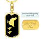 Mama Chicken With 2 Chicks v2 - Luxury Dog Tag Keychain
