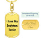 Love My Sealyham Terrier v4 - Luxury Dog Tag Keychain