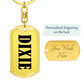 Dixie v01 - Luxury Dog Tag Keychain