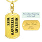 Military Veteran's Wife - Luxury Dog Tag Keychain