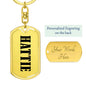 Hattie v01 - Luxury Dog Tag Keychain