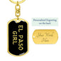 El Paso Girl v5 - Luxury Dog Tag Keychain