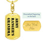 Army Ranger's Grandma - Luxury Dog Tag Keychain