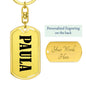 Paula v01 - Luxury Dog Tag Keychain