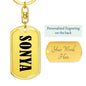 Sonya v01 - Luxury Dog Tag Keychain