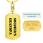 Soldier's Grandpa - Luxury Dog Tag Keychain