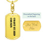 Coast Guard Cousin - Luxury Dog Tag Keychain