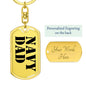 Navy Dad - Luxury Dog Tag Keychain