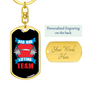 Dad Bod Lifting Team - Luxury Dog Tag Keychain