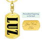 Luz v01 - Luxury Dog Tag Keychain