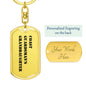 Coast Guardsman's Granddaughter - Luxury Dog Tag Keychain