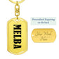 Melba v01 - Luxury Dog Tag Keychain
