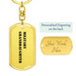 Military Granddaughter - Luxury Dog Tag Keychain