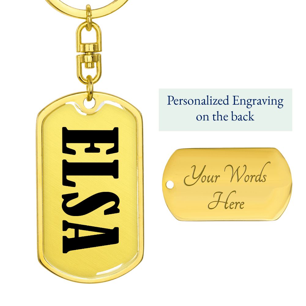 Elsa v01 - Luxury Dog Tag Keychain