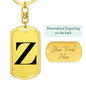 Initial Z v1a - Luxury Dog Tag Keychain