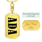 Ada v01 - Luxury Dog Tag Keychain
