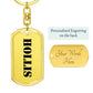 Hollis - Luxury Dog Tag Keychain