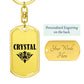 Crystal v01a - Luxury Dog Tag Keychain