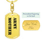 Army Mother - Luxury Dog Tag Keychain