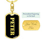 Peter v3 - Luxury Dog Tag Keychain