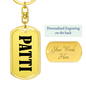 Patti v01 - Luxury Dog Tag Keychain