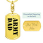 Army Dad - Luxury Dog Tag Keychain
