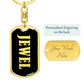 Jewel v02 - Luxury Dog Tag Keychain