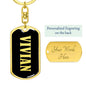 Vivian v02 - Luxury Dog Tag Keychain