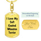 Love My Soft Coated Wheaten Terrier v4 - Luxury Dog Tag Keychain