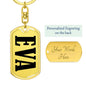 Eva v01 - Luxury Dog Tag Keychain