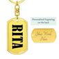 Rita v01 - Luxury Dog Tag Keychain