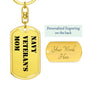 Navy Veteran's Mom - Luxury Dog Tag Keychain