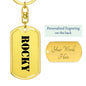 Rocky - Luxury Dog Tag Keychain