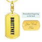 Brittney v01 - Luxury Dog Tag Keychain