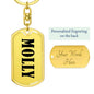 Molly v01 - Luxury Dog Tag Keychain