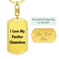 Love My Panther Chameleon - Luxury Dog Tag Keychain