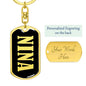 Nina v02 - Luxury Dog Tag Keychain