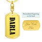 Darla v01 - Luxury Dog Tag Keychain
