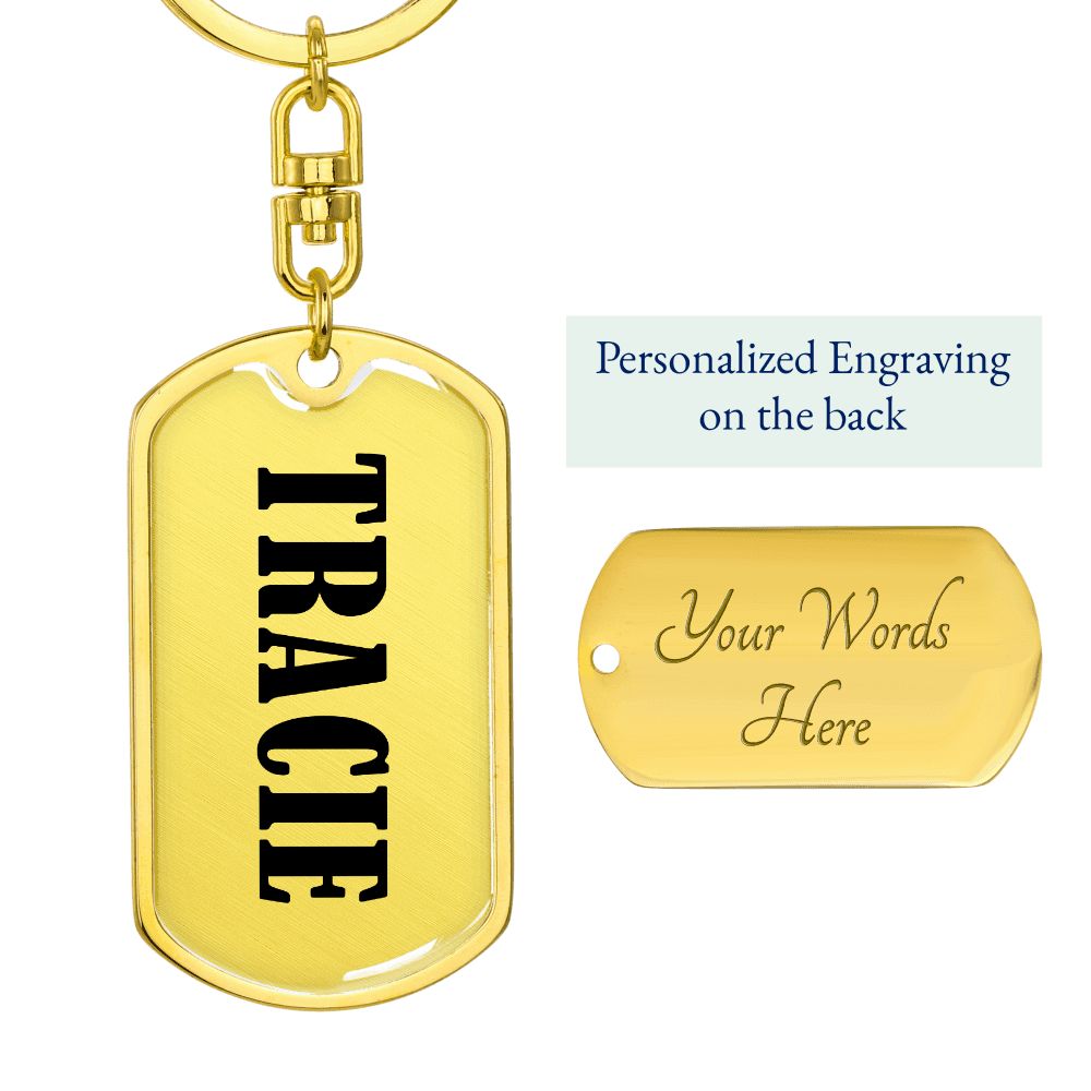 Tracie v01 - Luxury Dog Tag Keychain