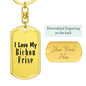 Love My Bichon Frise - Luxury Dog Tag Keychain