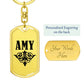 Amy v01a - Luxury Dog Tag Keychain
