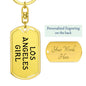 Los Angeles Girl v4 - Luxury Dog Tag Keychain