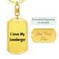 Love My Leonberger v4 - Luxury Dog Tag Keychain
