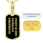 Coast Guard Veteran's Girlfriend v2 - Luxury Dog Tag Keychain