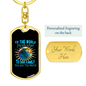 Dad, To Our Family You Are The World - Luxury Dog Tag Keychain