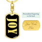 Joy v02 - Luxury Dog Tag Keychain