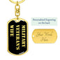 Military Veteran's Wife v2 - Luxury Dog Tag Keychain