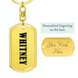 Whitney v01 - Luxury Dog Tag Keychain